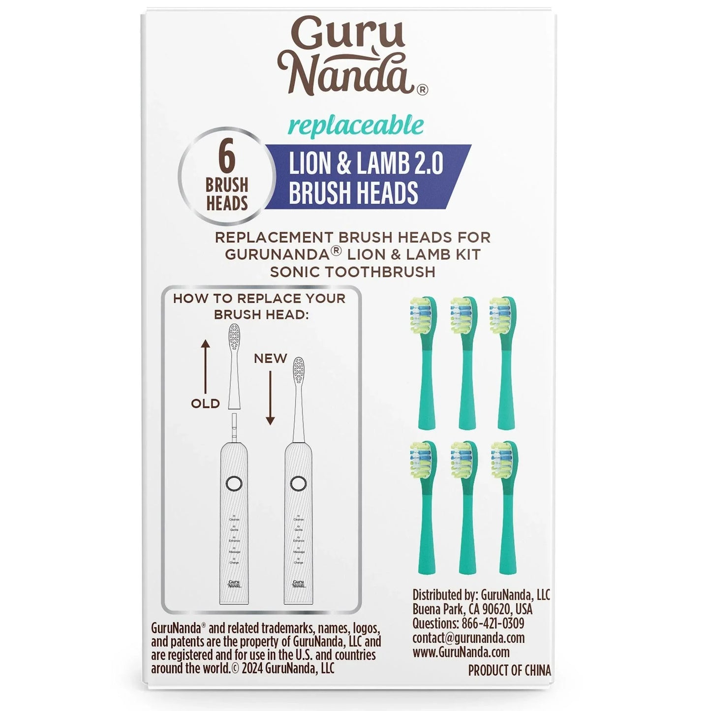 Lion & Lamb 2.0 Replacement Brush Heads – 6 Pack