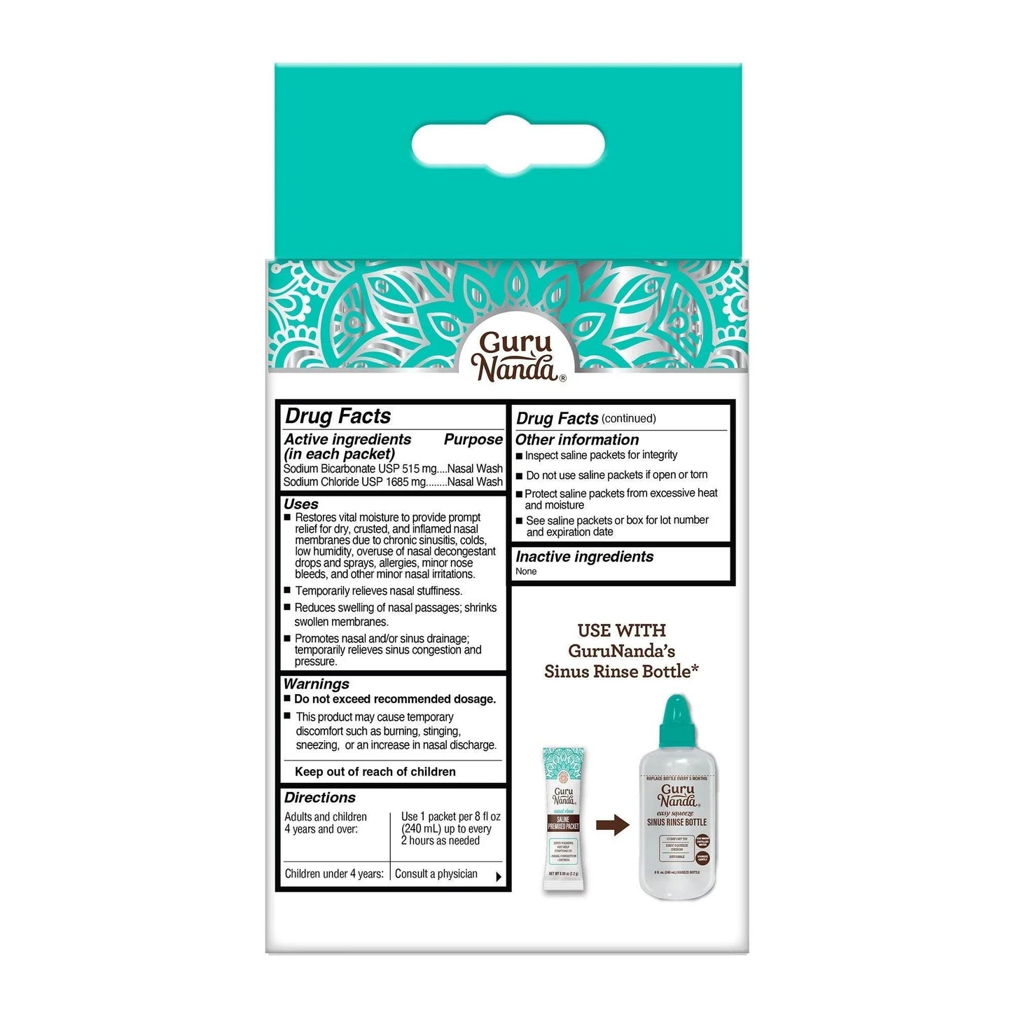 Premixed Saline Packets - 192 Count