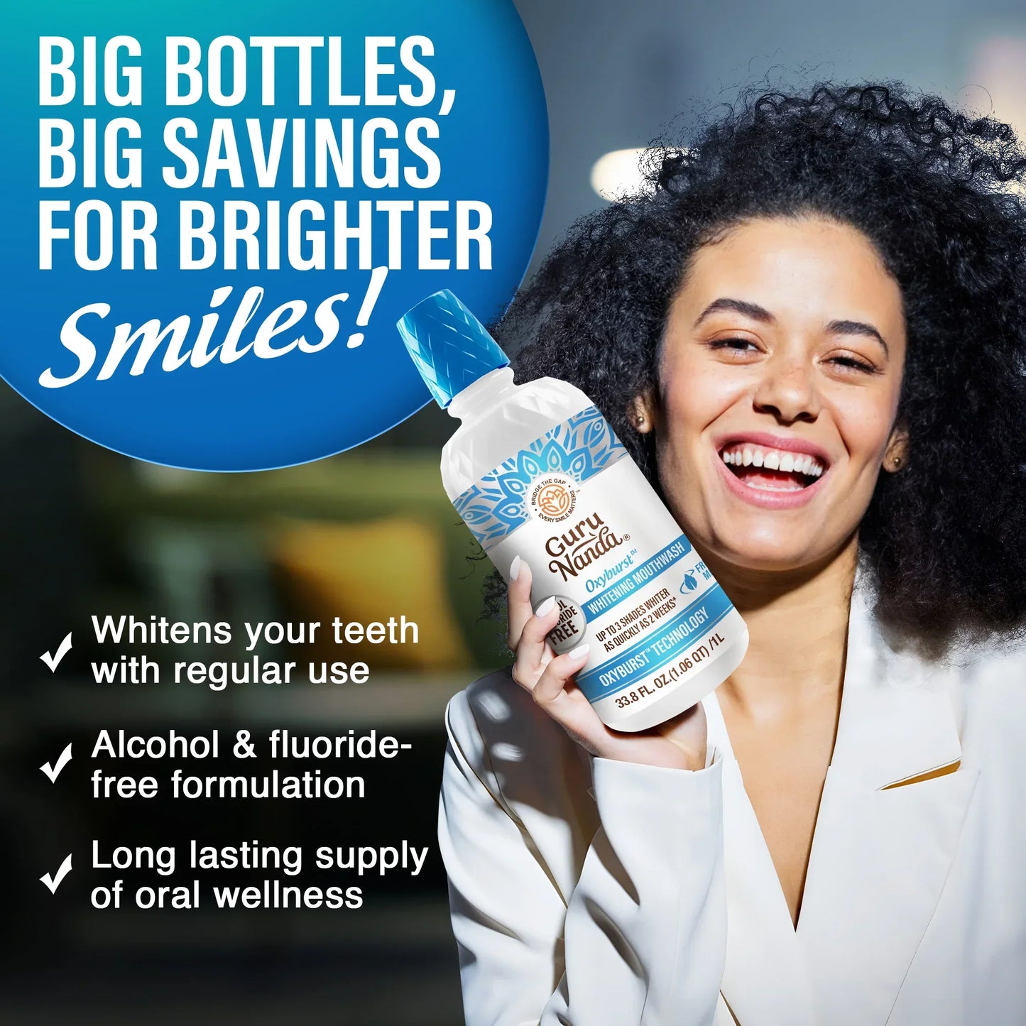 Oxyburst Whitening Oral Rinse, Fresh Mint