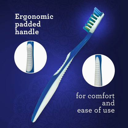 Multi-Action Toothbrush with Tongue Cleaner – 8 Pack