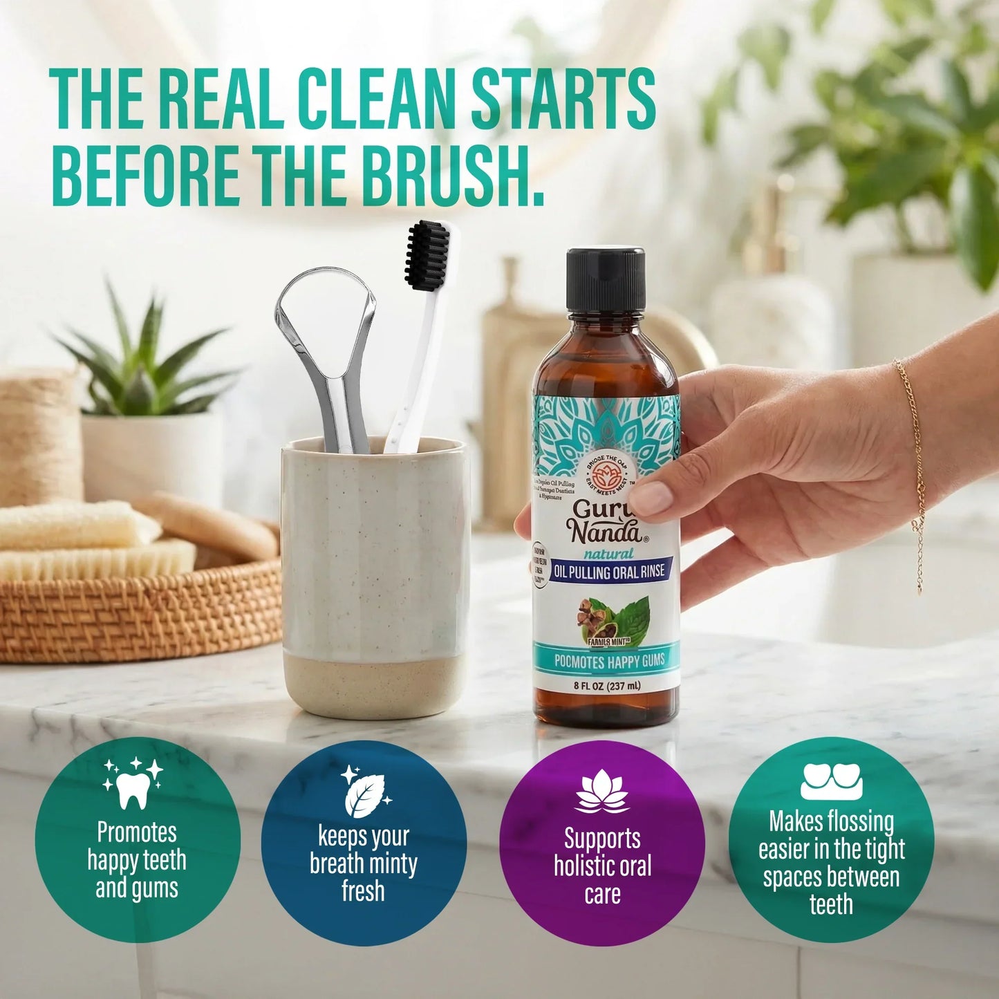 GuruNanda 7-Step Oral Care Routine