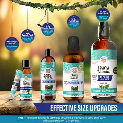 Farmed Mint Oil Pulling with 7 Essential Oils & Vitamins D3, E & K2
