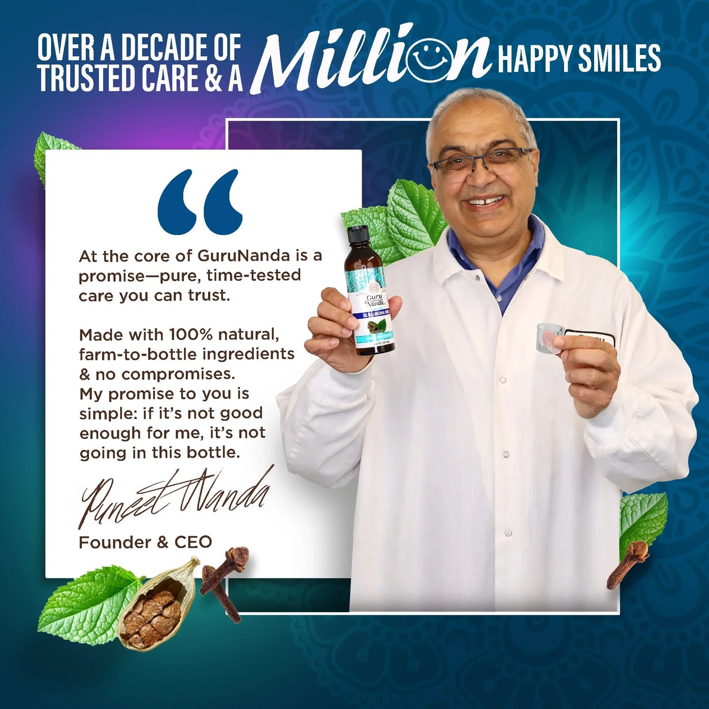 Farmed Mint Oil Pulling with 7 Essential Oils & Vitamins D3, E & K2