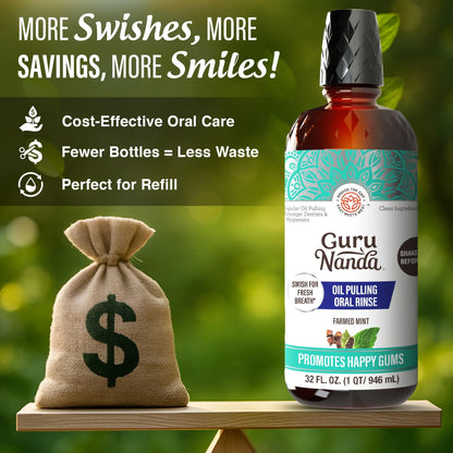 Farmed Mint Oil Pulling with 7 Essential Oils & Vitamins D3, E & K2
