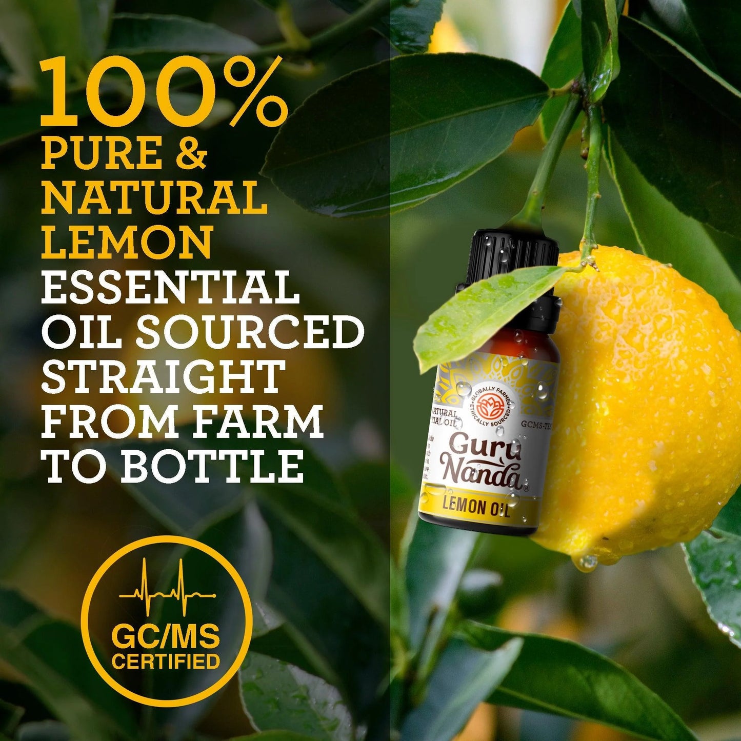 Lemon Essential Oil, 15 ML - 2-Pack