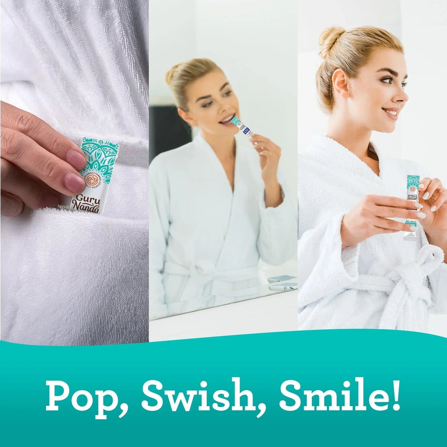 Farmed Mint Oil Pulling Travel Sachets with Natural Essential Oils & Vitamins