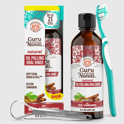 Cinnamon & Coconut Oil Pulling with Neem & Ashwagandha