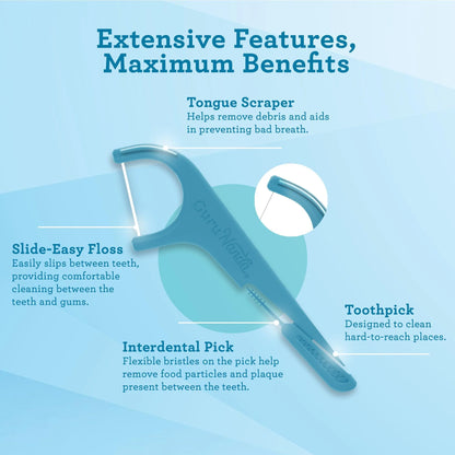 Quad Clean Floss Picks 4-in-1