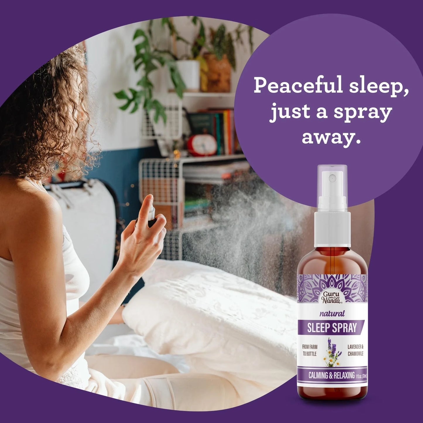 Natural Sleep Spray, Lavender & Chamomile – 1 fl. oz.