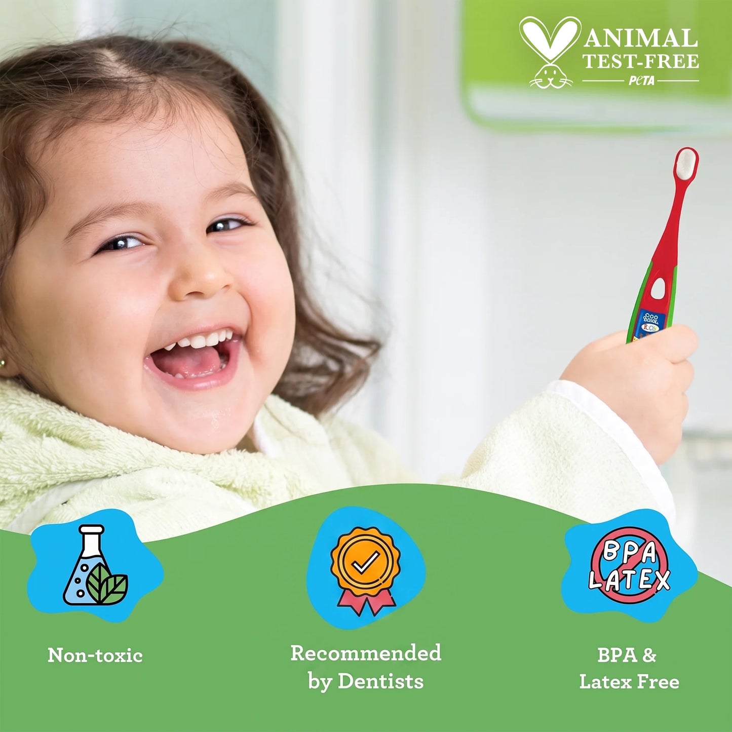 Kids Butter on Gums Toddler Toothbrush Set with Timer