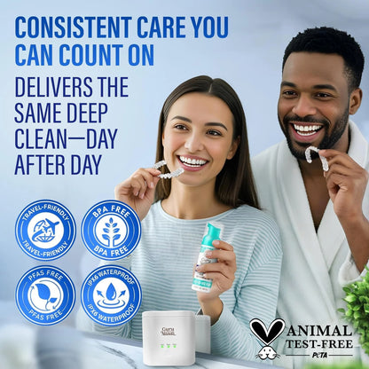 Retainer, Denture & Aligner Foam Cleaner & Cleaning Pod