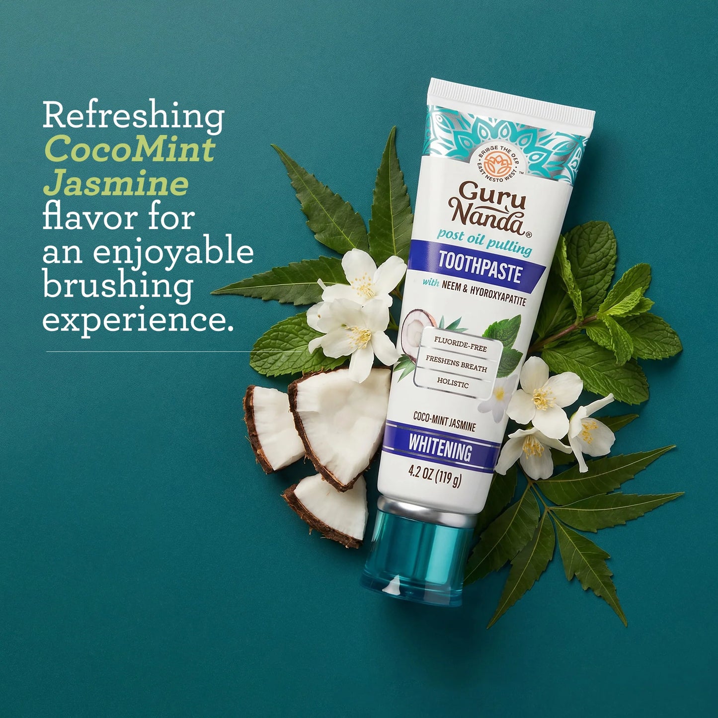 Hydroxyapatite & Neem Whitening Toothpaste, Fluoride Free