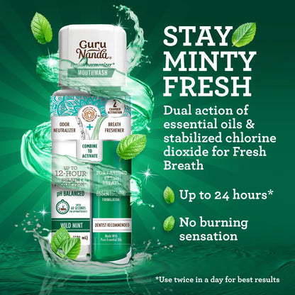 Dual Barrel Breath Harmonizer Mouthwash, Wild Mint