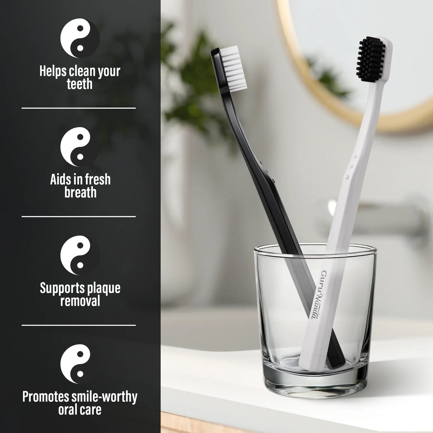 Yin & Yang Extra-Soft Toothbrush – 2 Pack