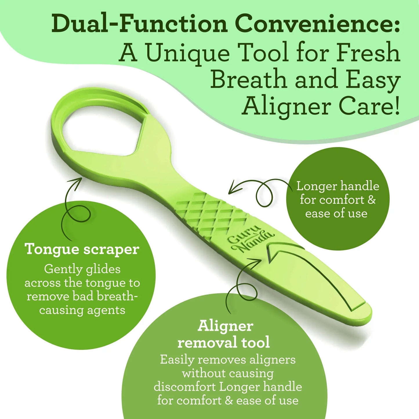 Ultimate Dual Function Tongue Scraper with Aligner Remover – 40 Count