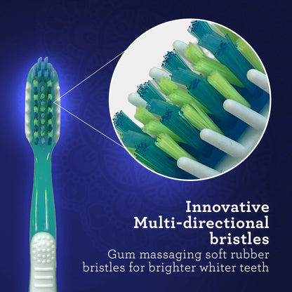 Multi-Action Toothbrush with Tongue Cleaner – 8 Pack