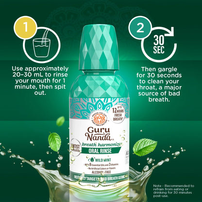 Fresh Breath Harmonizer Oral Rinse, Wild Mint