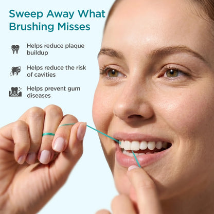 Peppermint Flavored Expandable Dental Floss – 55 Yards