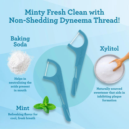 Quad Clean Floss Picks 4-in-1