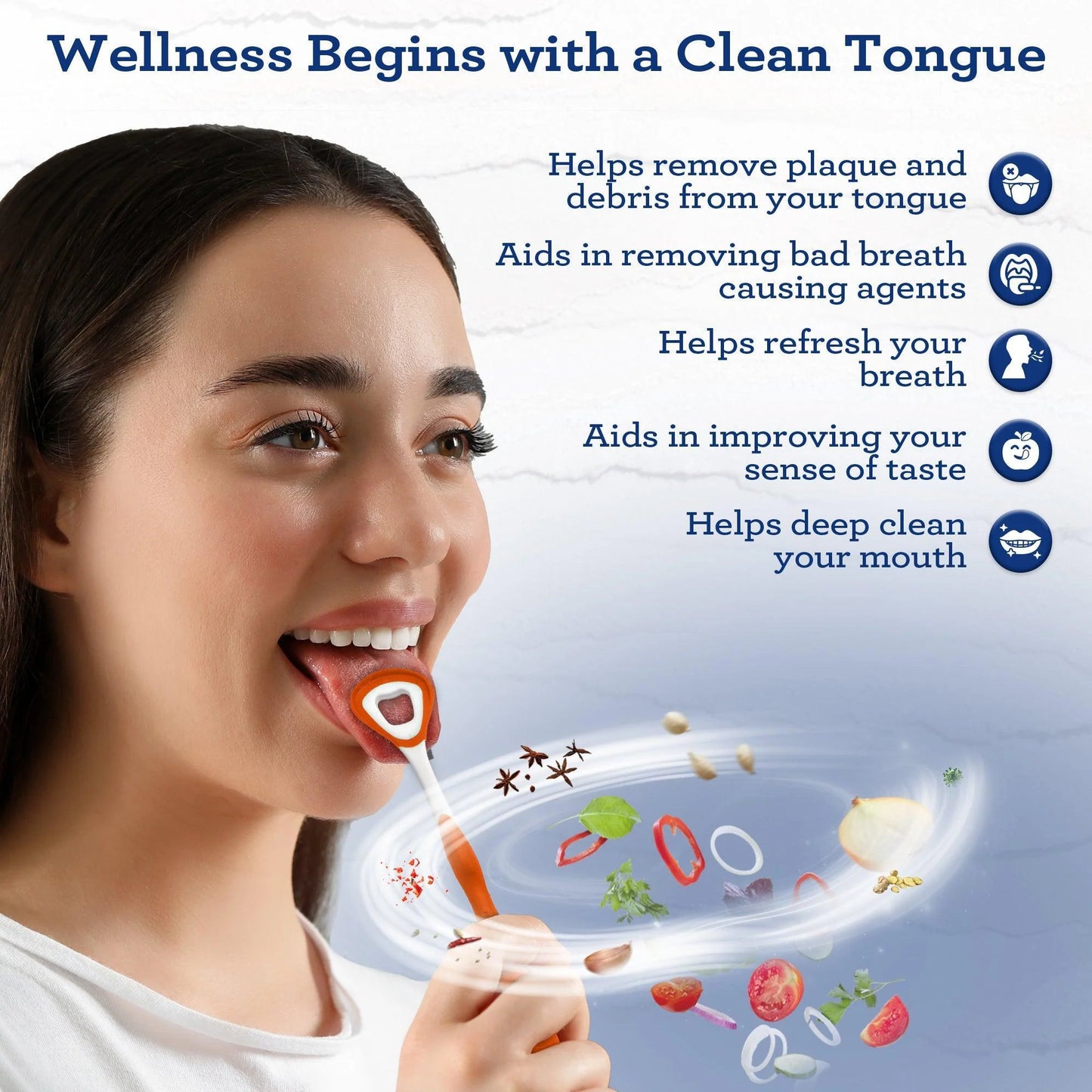 Dual Action Tongue Cleaner – 1 Pack (Colors May Vary)