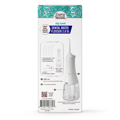 Deep Clean Dental Water Flosser 2.0 XL (380ml)