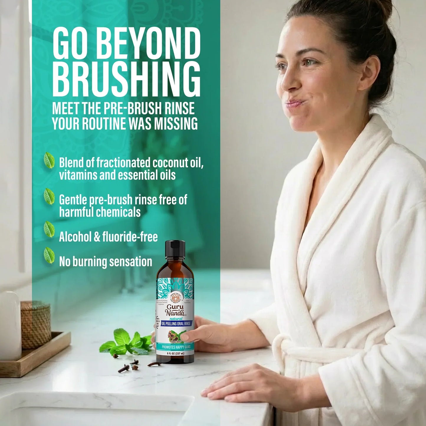 Farmed Mint Oil Pulling with 7 Essential Oils & Vitamins D3, E & K2