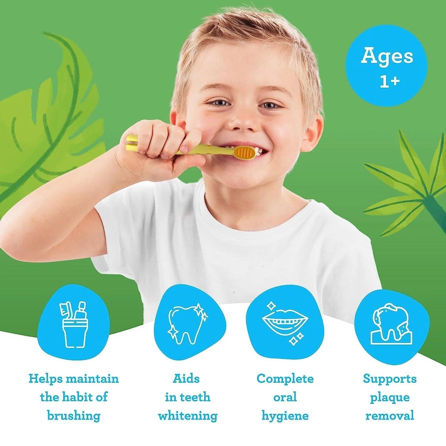 Kids Butter on Gums Giraffe Training Toothbrush with Cover – 1 Pack