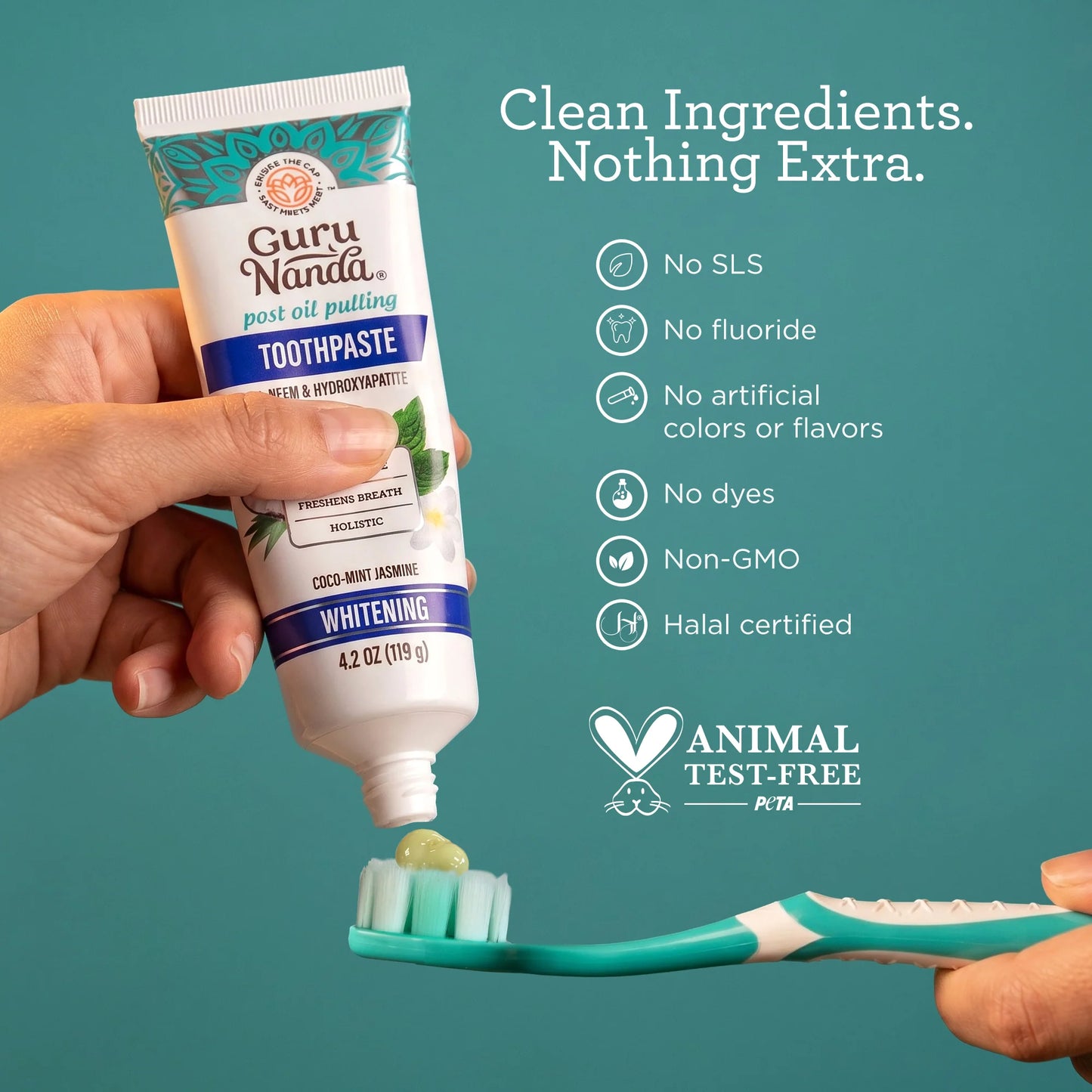 Hydroxyapatite & Neem Whitening Toothpaste, Fluoride Free