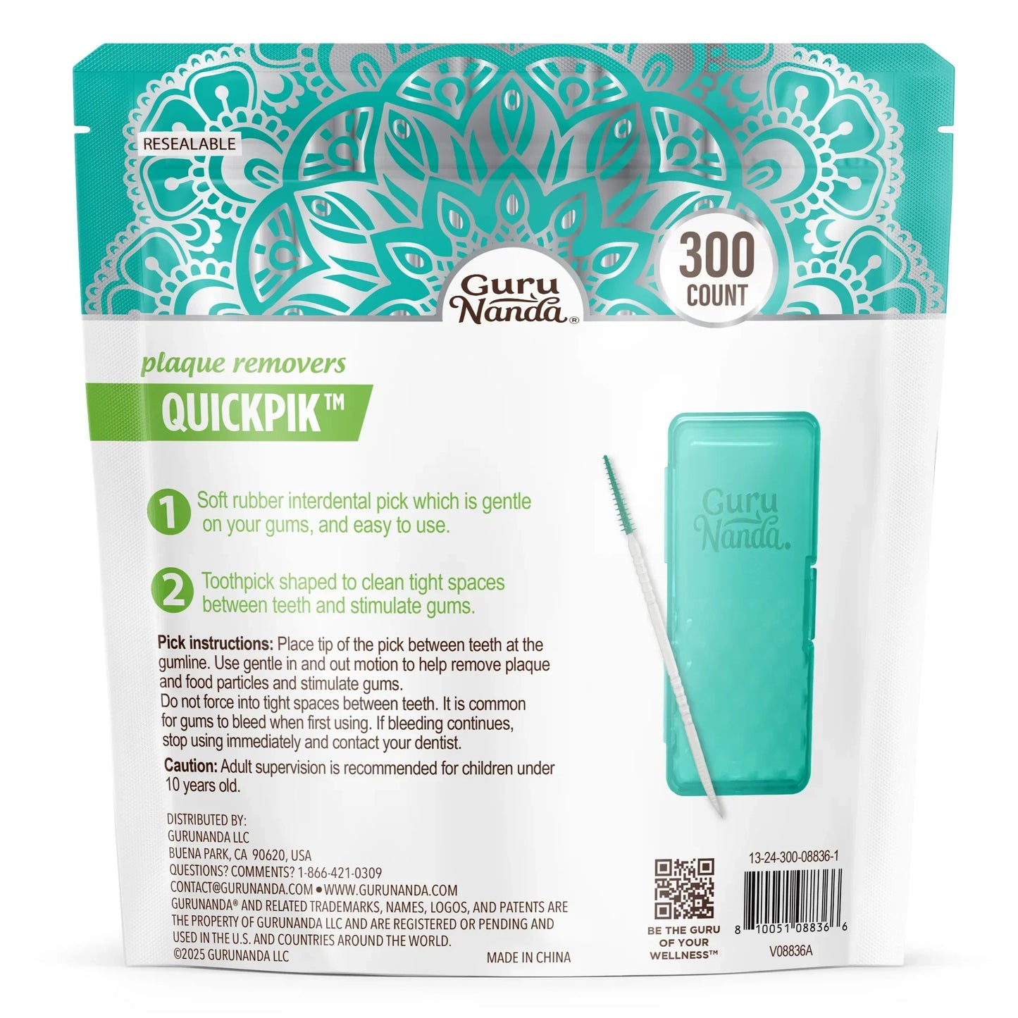 2-in-1 QuickPik Toothpick with Travel Case