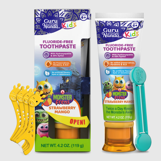 Kids Toothpaste with Xylitol & Hydroxyapatite, Strawberry Mango – 4.2 oz