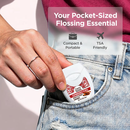Cinnamon Flavored Expandable Dental Floss – 55 Yards