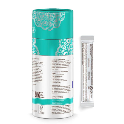 Farmed Mint Oil Pulling Travel Sachets with Natural Essential Oils & Vitamins