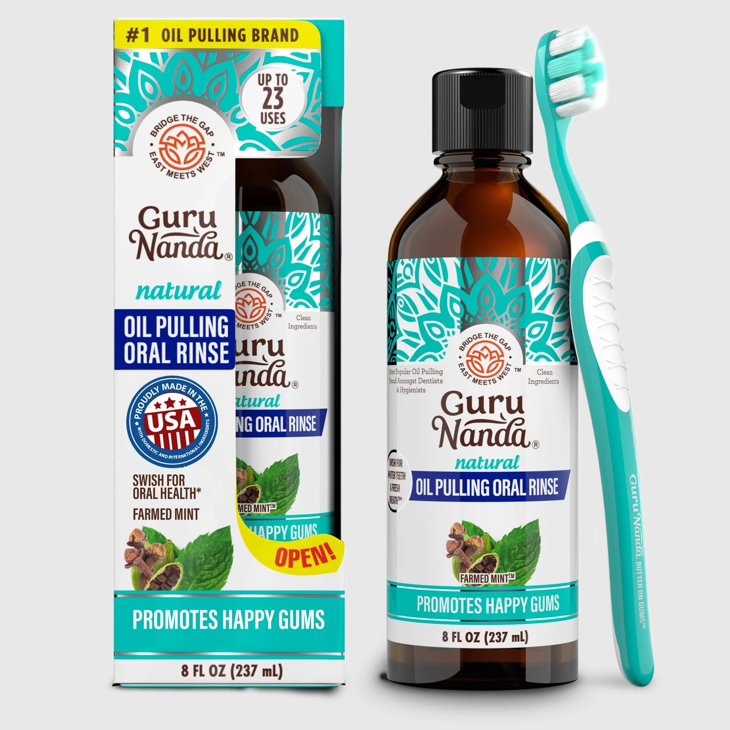 Farmed Mint Oil Pulling with 7 Essential Oils & Vitamins D3, E & K2