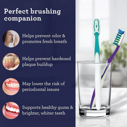Multi-Action Toothbrush with Tongue Cleaner – 8 Pack