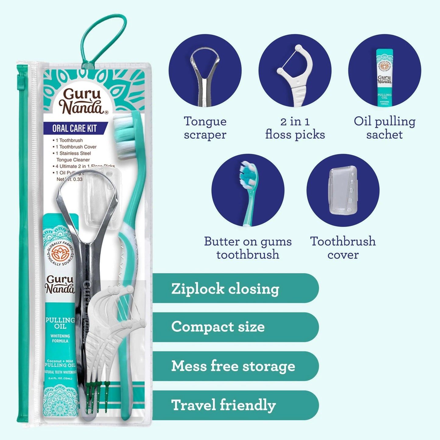 GuruNanda Oral Care Travel Kit