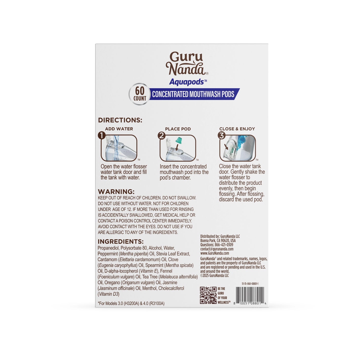 Concentrated Mouthwash Aquapods – 60 Count