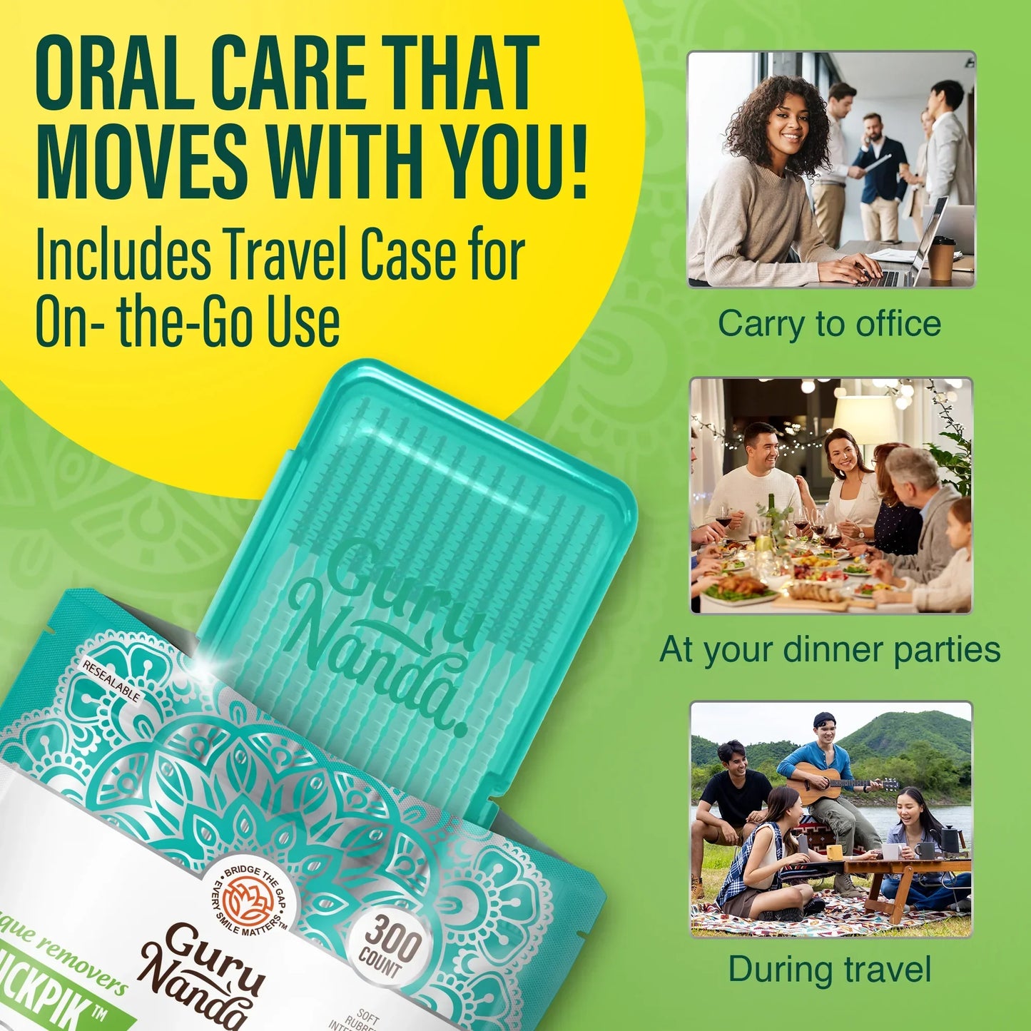 2-in-1 QuickPik Toothpick with Travel Case
