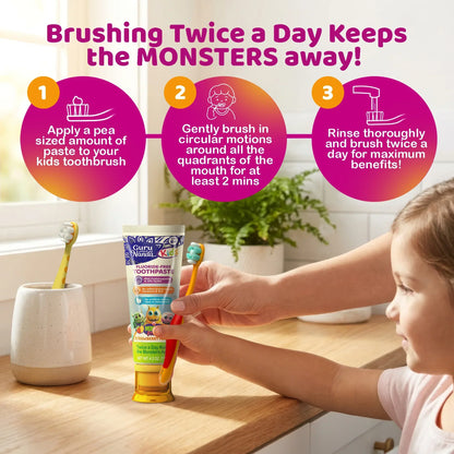 Kids Toothpaste with Xylitol & Hydroxyapatite, Strawberry Mango – 4.2 oz