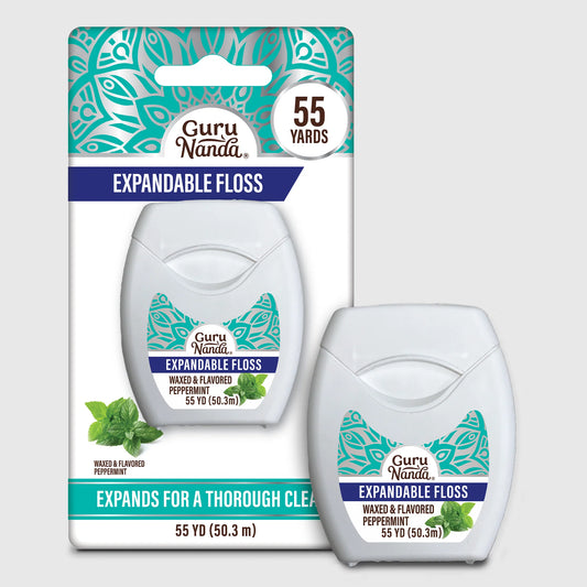 Peppermint Flavored Expandable Dental Floss – 55 Yards