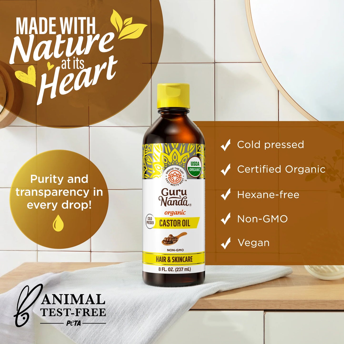 Organic Castor Oil – 8 oz