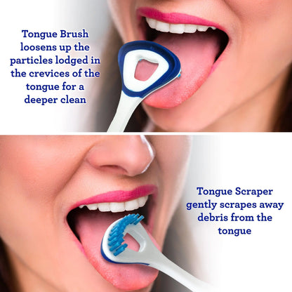 Dual Action Tongue Cleaner – 1 Pack (Colors May Vary)