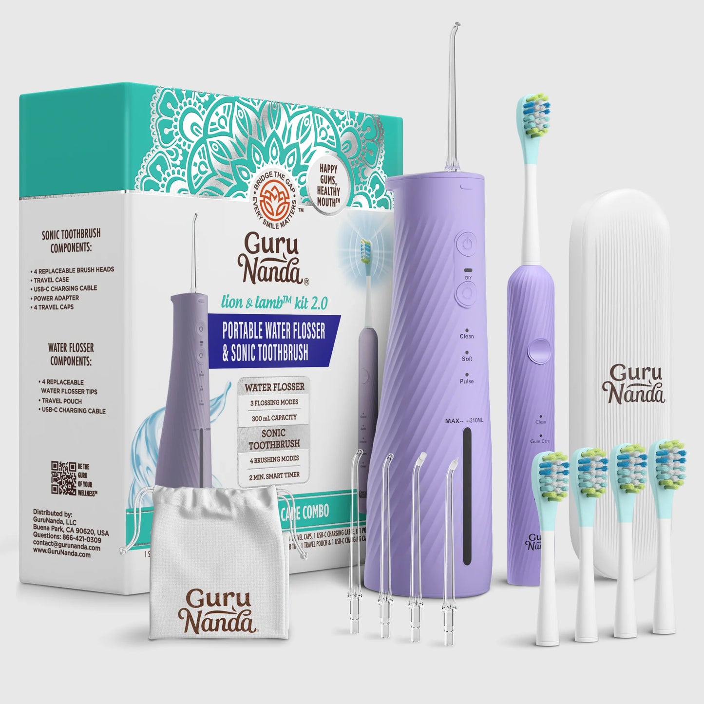 Lion & Lamb 2.0 Portable Sonic Toothbrush & Water Flosser