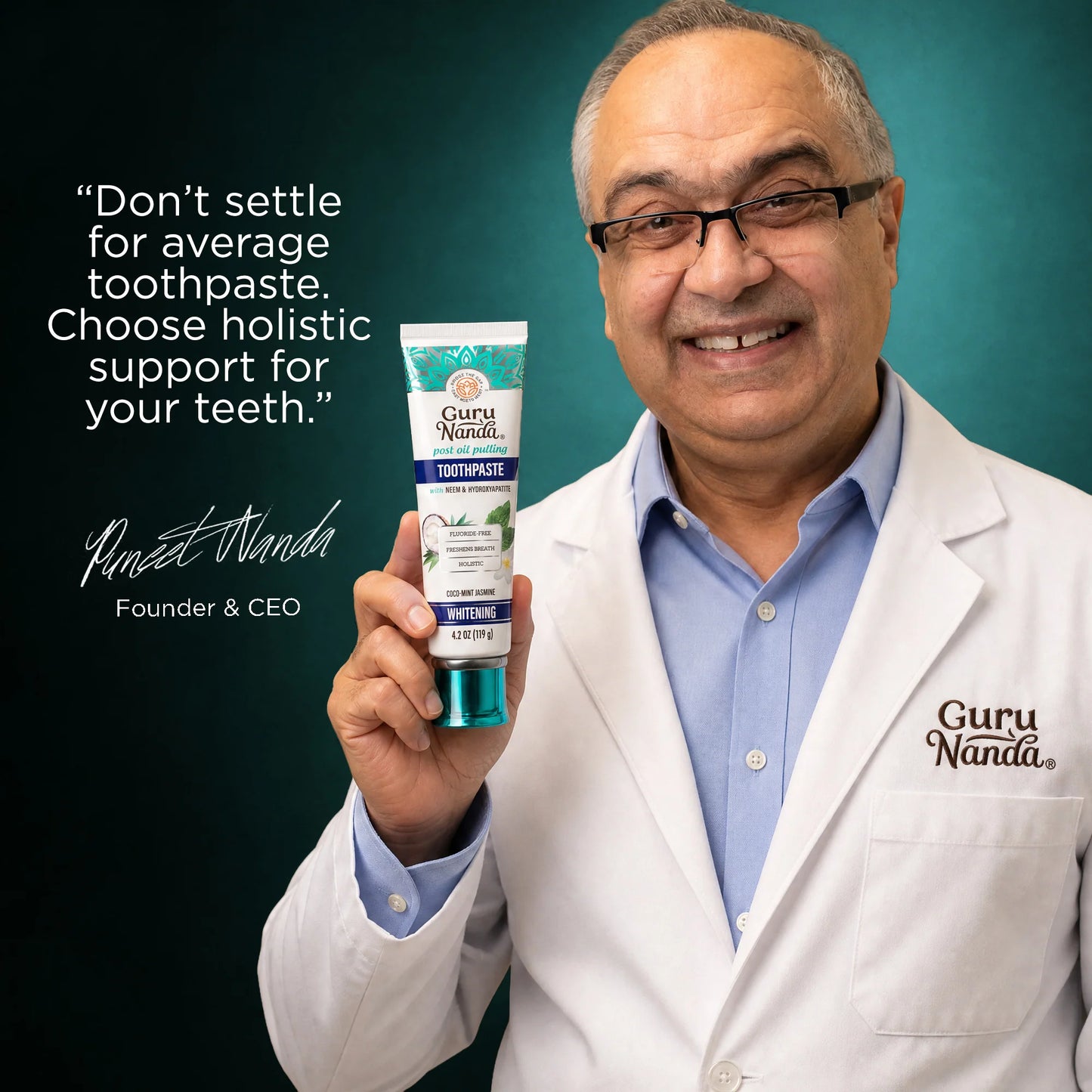 Hydroxyapatite & Neem Whitening Toothpaste, Fluoride Free