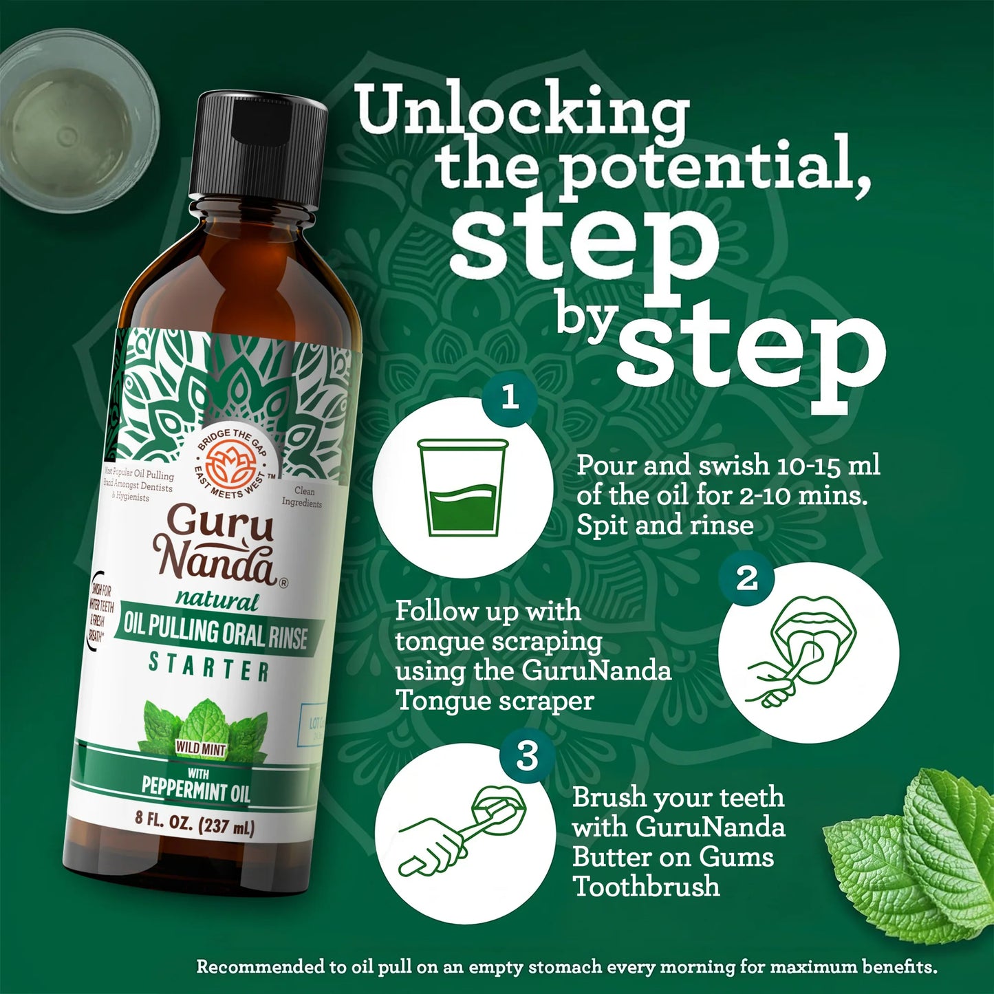 Coconut & Peppermint Oil Pulling – 8 fl. oz.