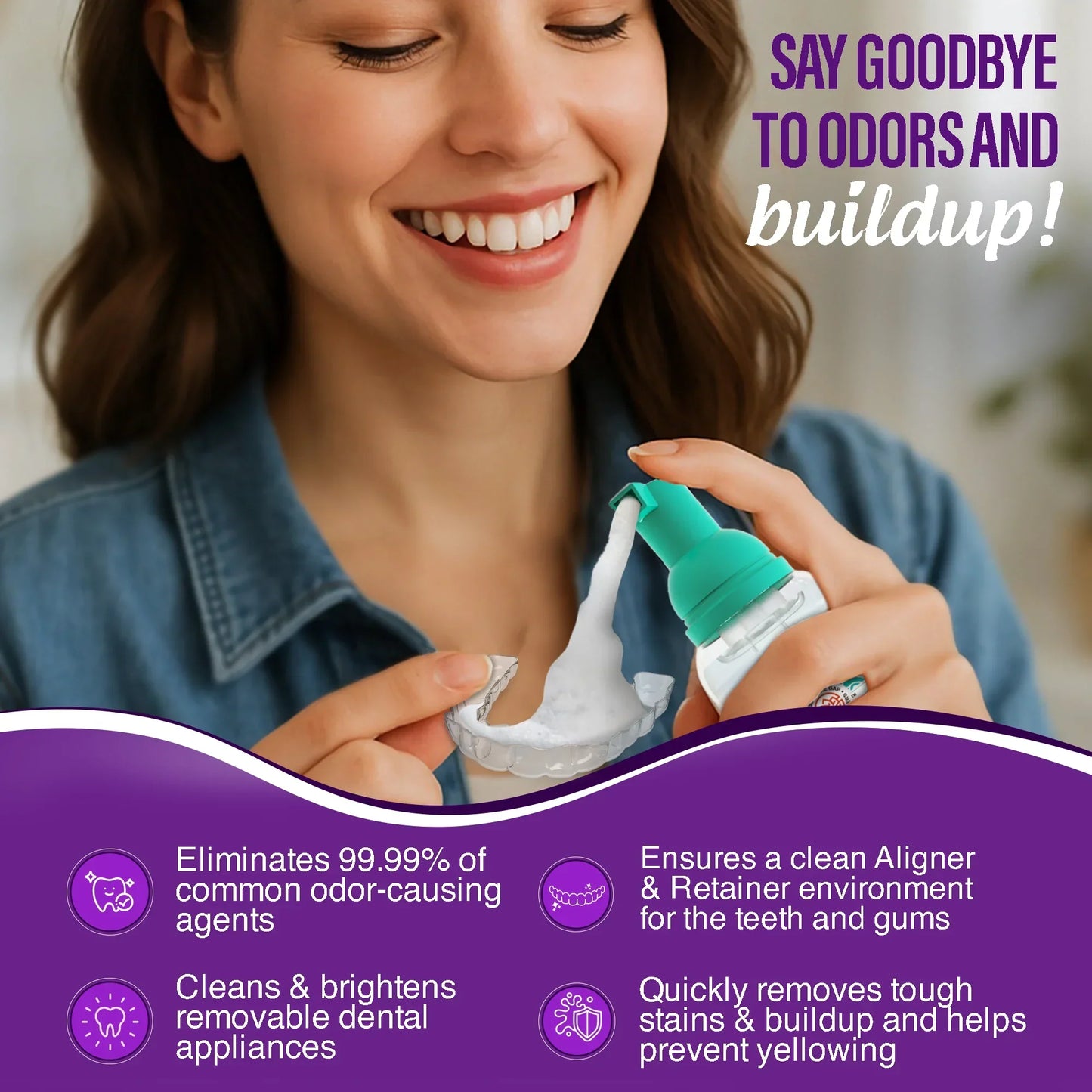 Aligner & Retainer Foam Cleaner – 3.38 fl oz