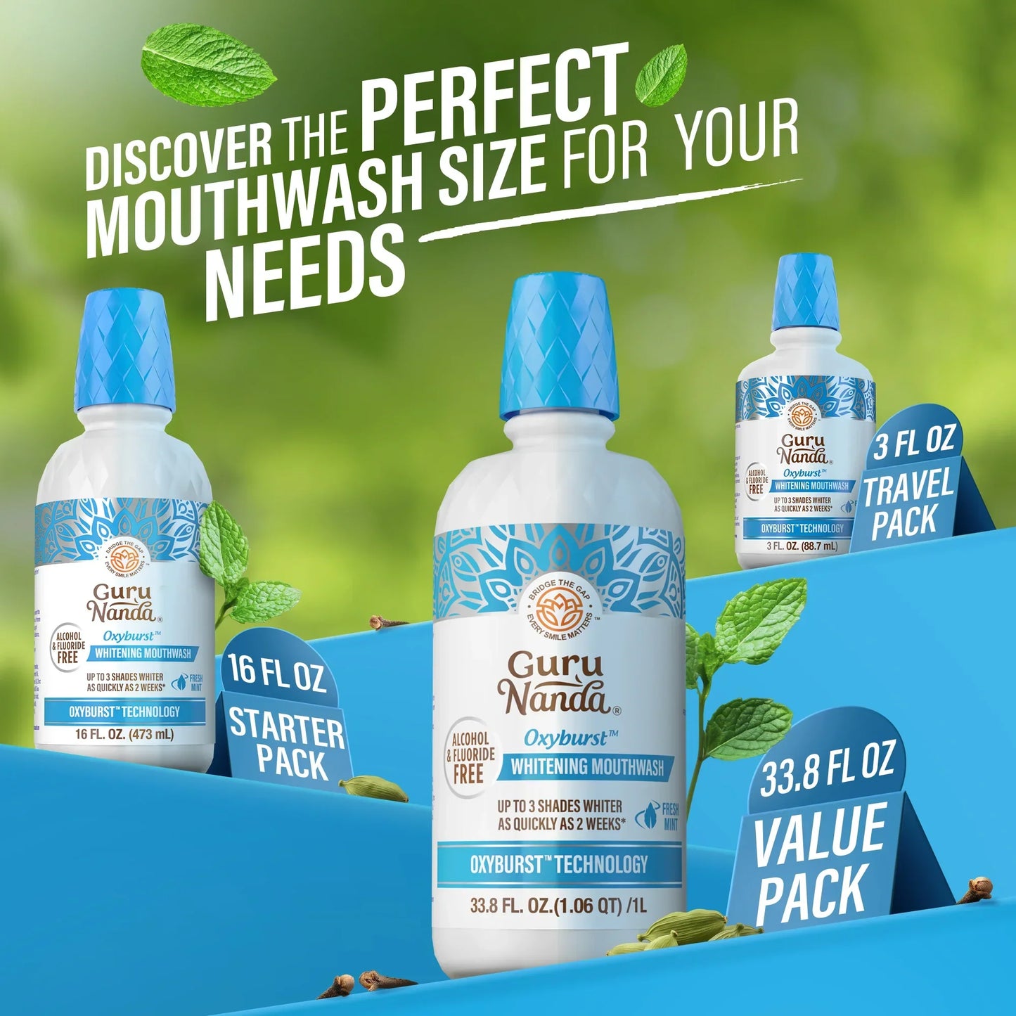 Oxyburst Whitening Oral Rinse, Fresh Mint
