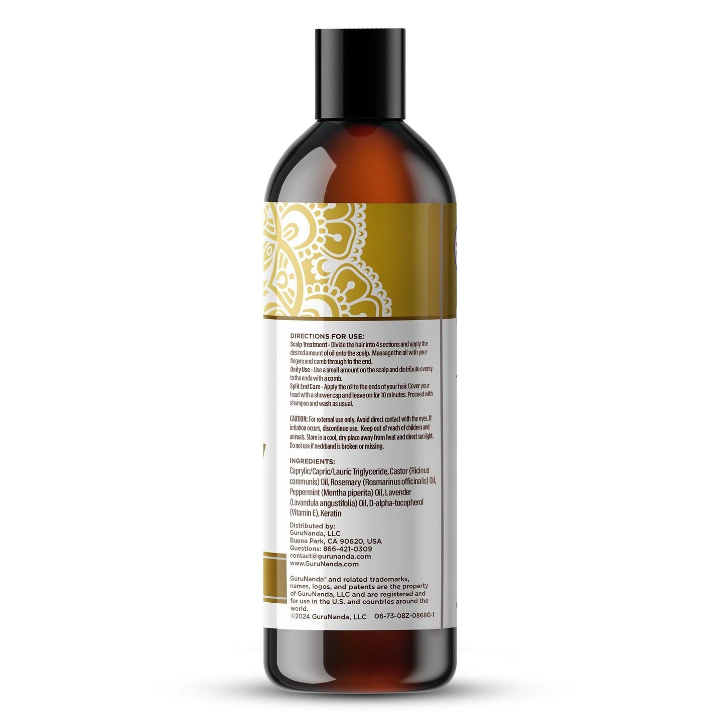 Rosemary Mint Hair Oil with Keratin - 8 oz.