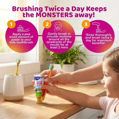 Kids Toothpaste with Xylitol & Hydroxyapatite, Strawberry Mango – 0.98 oz