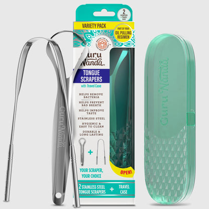 Tongue Scraper Variety Pack with Travel Case
