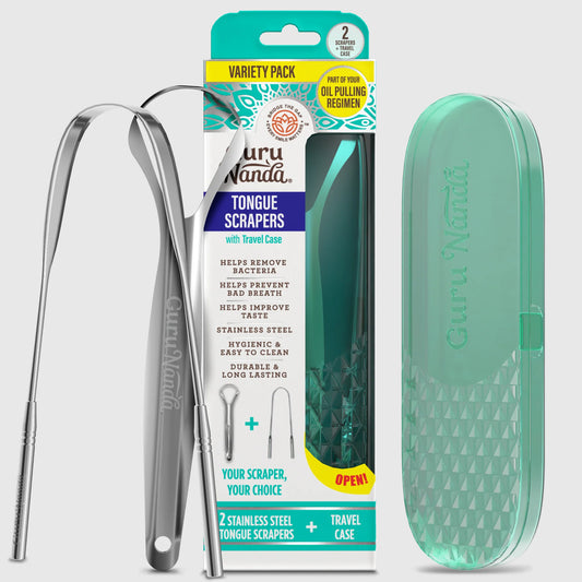 Tongue Scraper Variety Pack with Travel Case